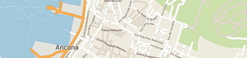 Mappa della impresa caffetteria del centro storico a ANCONA