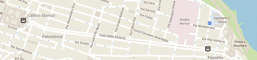 Mappa della impresa antica fioreria sas di m giulietti e c a ANCONA