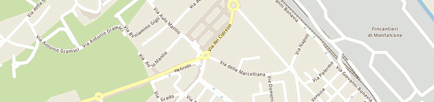 Mappa della impresa chiesa beata vergine marcelliana a MONFALCONE