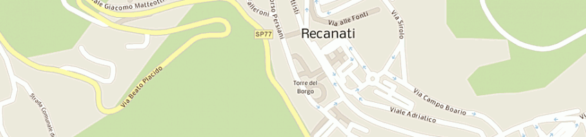 Mappa della impresa farmacia dott recchioni lorenzo maria e c snc (in sigla  farmacia dott recchioni ) a RECANATI