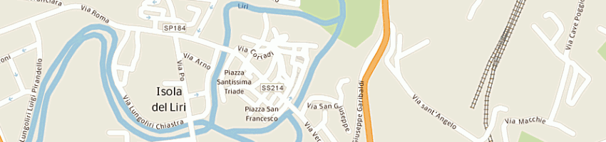 Mappa della impresa piccole francescane della chiesa a ISOLA DEL LIRI