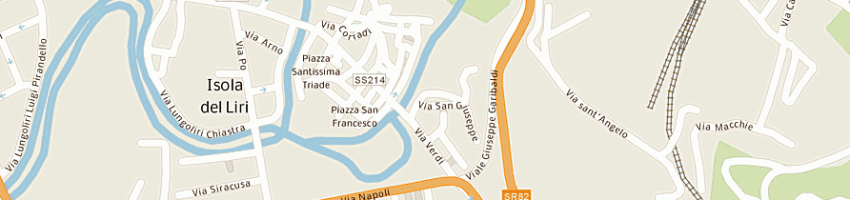 Mappa della impresa ristorante pizzeria rugantino a ISOLA DEL LIRI