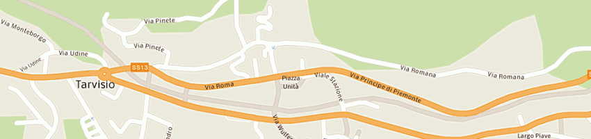 Mappa della impresa unicredit banca spa a TARVISIO