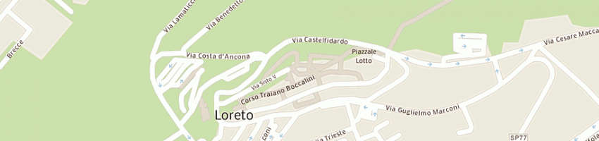 Mappa della impresa ristorante foglia verde di zoppolato pia maria a LORETO