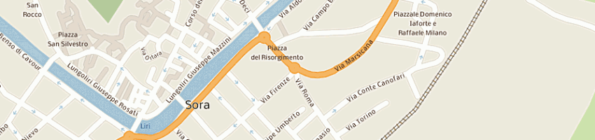 Mappa della impresa corsetti a SORA
