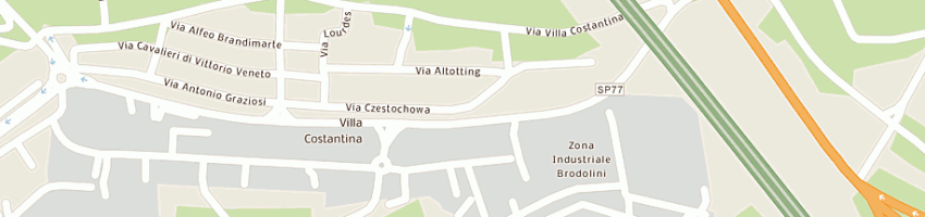 Mappa della impresa greghini paolo a LORETO