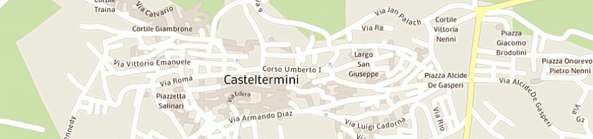 Mappa della impresa prassi viaggi e turismo di traina m teresa r c sas a CASTELTERMINI