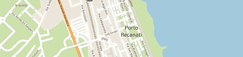 Mappa della impresa ristorante il diavolo del brodetto snc a PORTO RECANATI