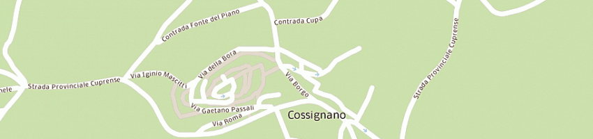 Mappa della impresa farmacia santini di santini micaela a COSSIGNANO