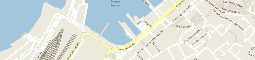 Mappa della impresa bar ristorante della vela a TRIESTE