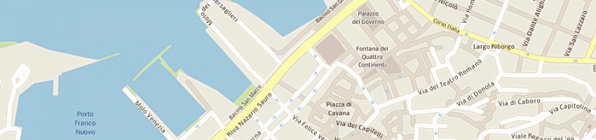 Mappa della impresa alberghi e hotels starhotels a TRIESTE