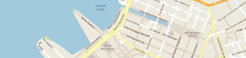 Mappa della impresa comunita' greco orientale a TRIESTE