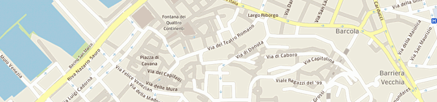 Mappa della impresa inail a TRIESTE