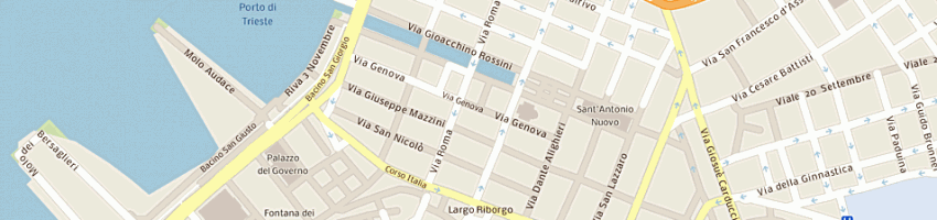 Mappa della impresa calzature ponterosso di querini patrizio e csnc a TRIESTE