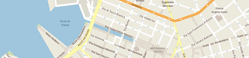 Mappa della impresa all import (srl) a TRIESTE