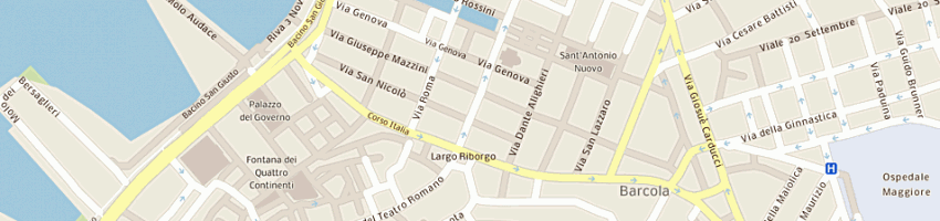 Mappa della impresa prisco camiceria (sas) a TRIESTE