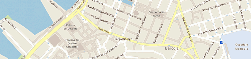 Mappa della impresa sg snc a TRIESTE