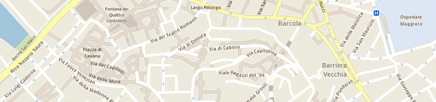 Mappa della impresa asili nido comunali a TRIESTE
