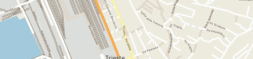 Mappa della impresa rete rent a car a TRIESTE