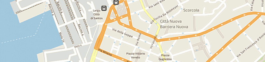 Mappa della impresa albergo roma a TRIESTE