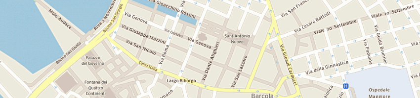 Mappa della impresa centro culturale evangelico a TRIESTE