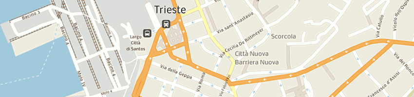 Mappa della impresa body line sas a TRIESTE