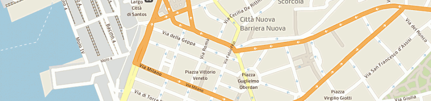 Mappa della impresa hotel colombia a TRIESTE