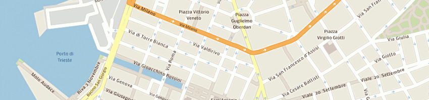 Mappa della impresa rudy franza e nicoletta di tinco - societa' in nome collettivo a TRIESTE
