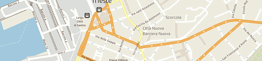 Mappa della impresa trattoria citta' di londra a TRIESTE