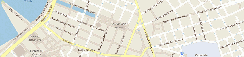 Mappa della impresa chiese cattoliche parrocchiali s antonio taumaturgo a TRIESTE