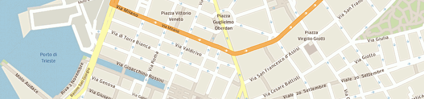Mappa della impresa para paduan cristiana a TRIESTE