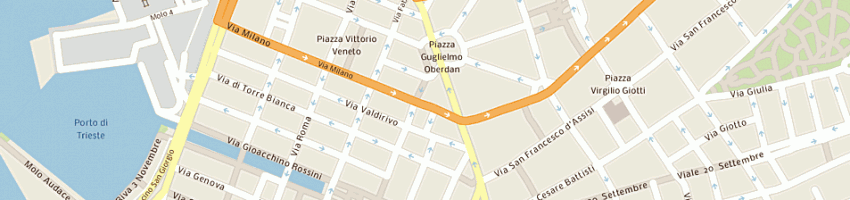 Mappa della impresa aurora viaggi srl a TRIESTE