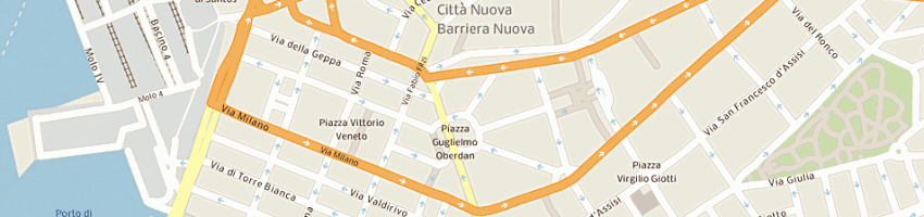 Mappa della impresa motta a TRIESTE