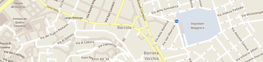 Mappa della impresa unione degli istriani a TRIESTE