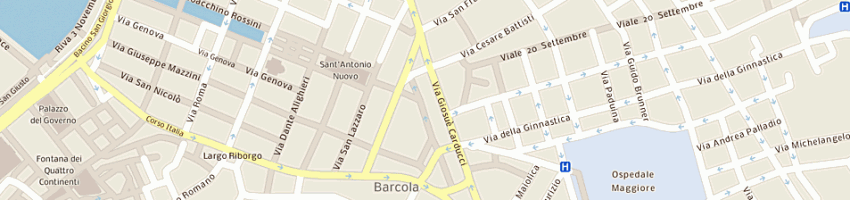 Mappa della impresa grison doriano a TRIESTE