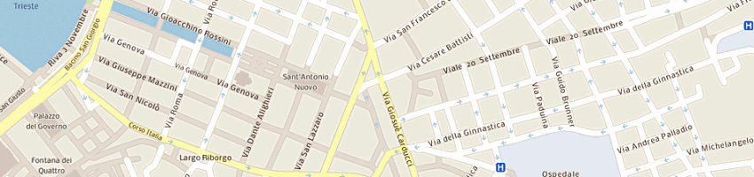 Mappa della impresa bar moderno a TRIESTE