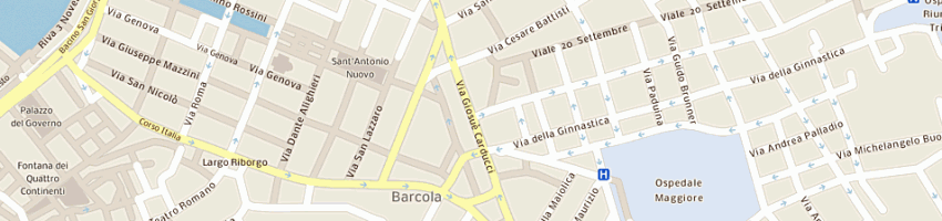 Mappa della impresa bar derby di deancovich a a TRIESTE