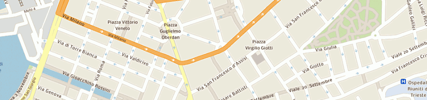 Mappa della impresa pescheria carboni a TRIESTE