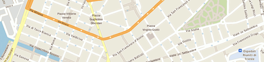 Mappa della impresa bar x a TRIESTE