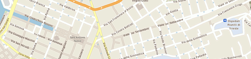 Mappa della impresa zero in condotta calzatura da bambino a TRIESTE