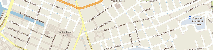 Mappa della impresa tessilfiducia di roberta fragiacomo e c sas a TRIESTE