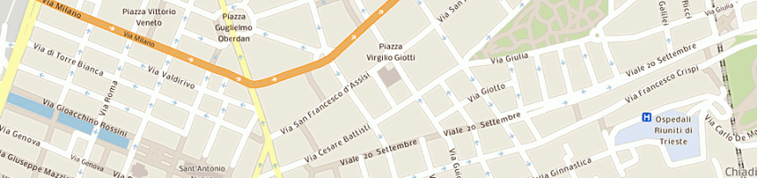 Mappa della impresa trak sas a TRIESTE