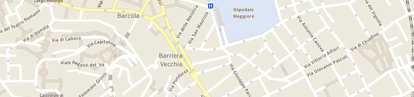 Mappa della impresa trattoria la cantina a TRIESTE