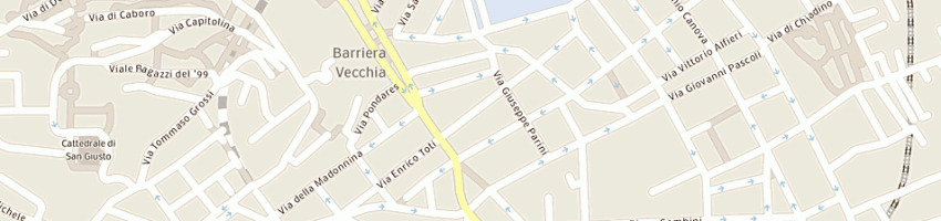 Mappa della impresa calzature pelletterie mara a TRIESTE