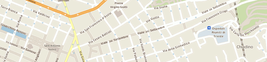 Mappa della impresa l'ambiente srl a TRIESTE