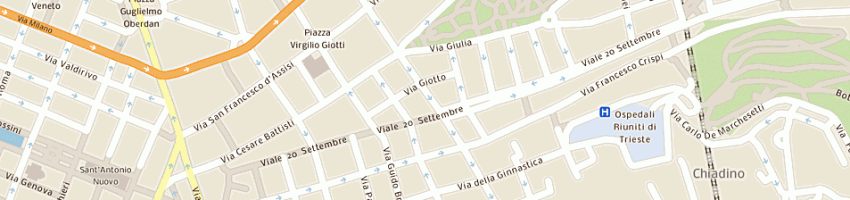 Mappa della impresa mdm di suber magdagabrielli magda e battilana daniela snc a TRIESTE