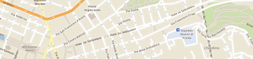 Mappa della impresa fabbretti guido a TRIESTE
