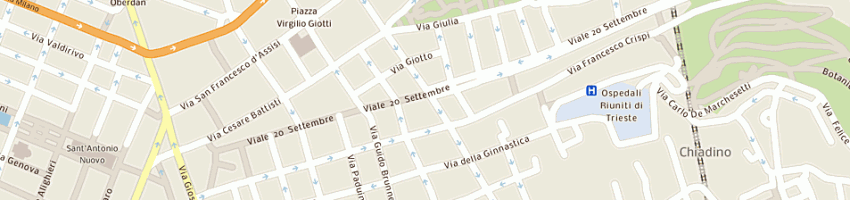Mappa della impresa l'albero del pane a TRIESTE