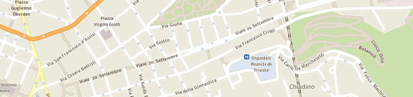 Mappa della impresa la fioreria a TRIESTE