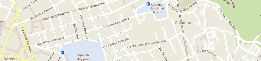 Mappa della impresa cossutta claudio a TRIESTE